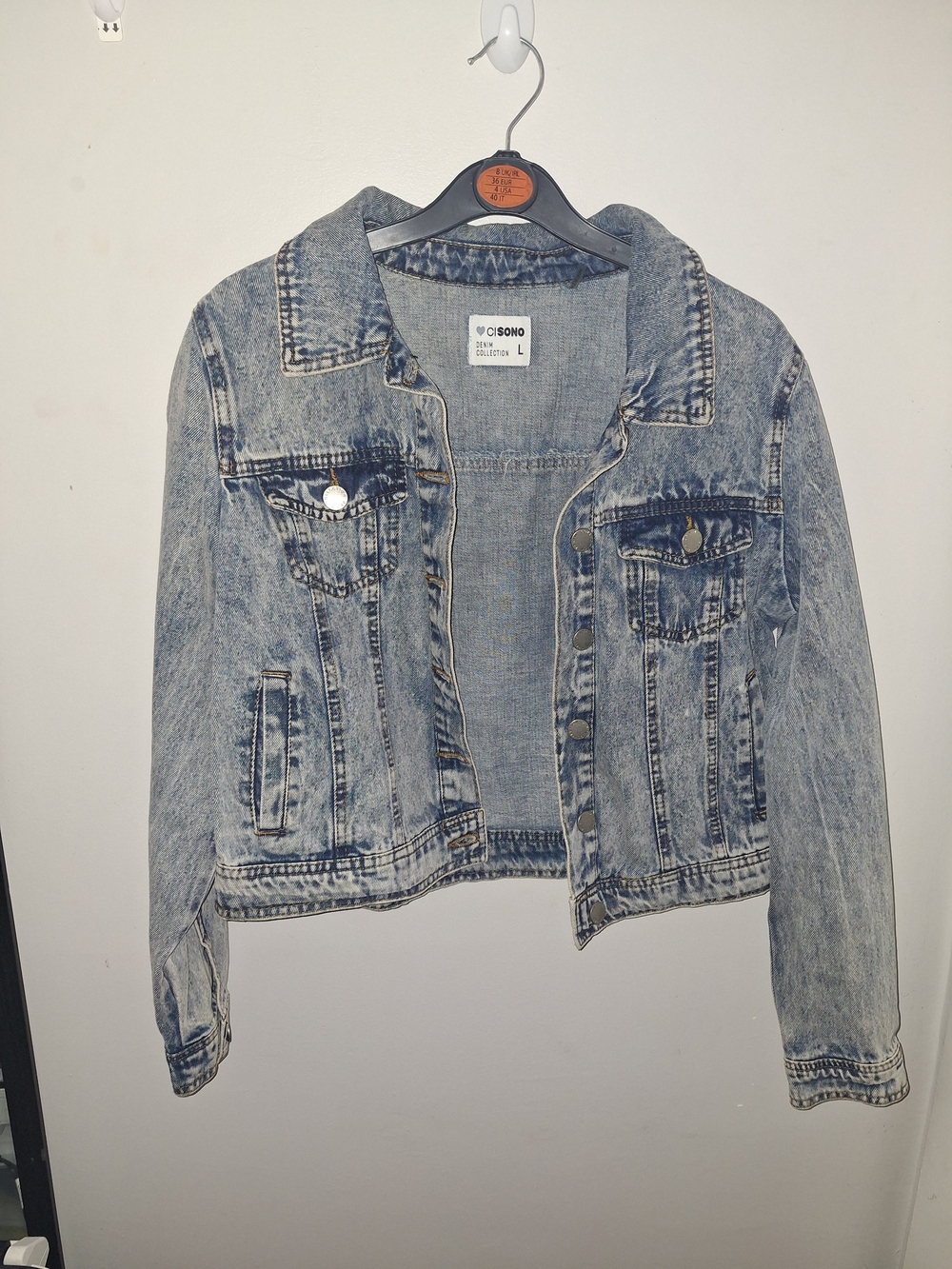 Ci Sono Faded Blue Denim Jacket